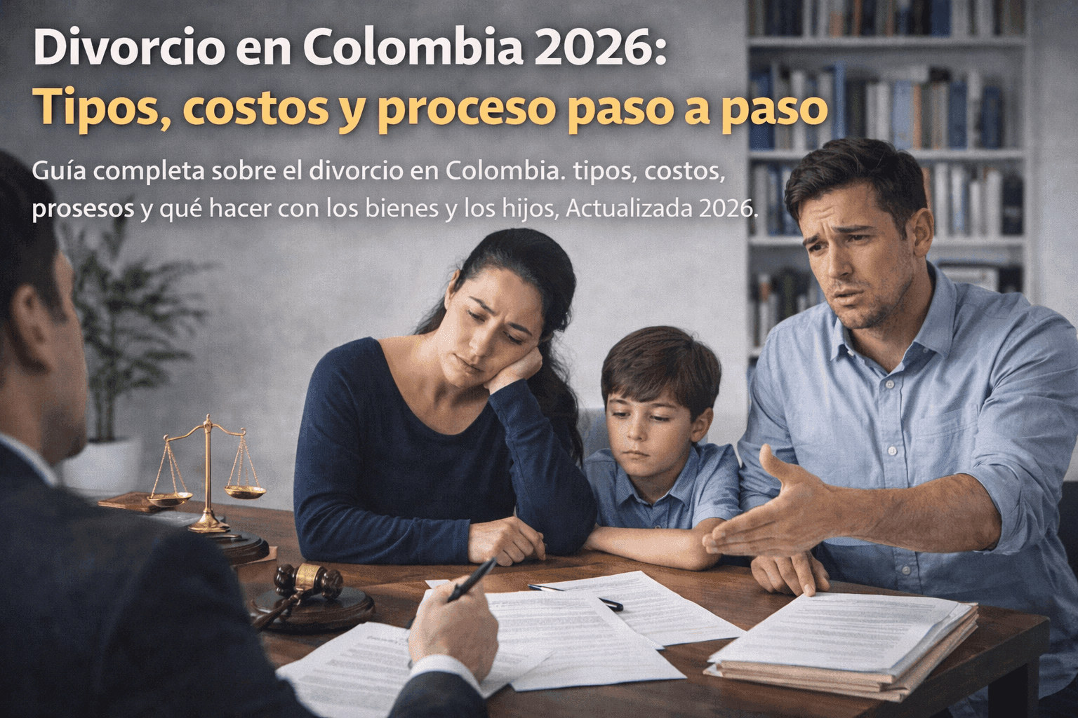 Divorcio en Colombia 2026: Tipos, costos y proceso paso a paso